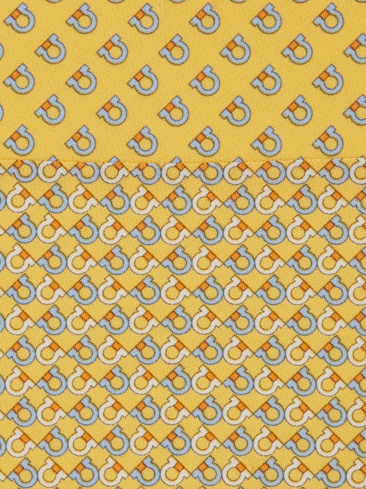 Gancini Square print silk tie Gallery image 2