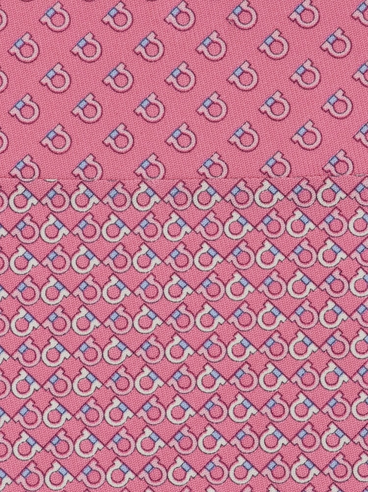 Gancini Square print silk tie Gallery image 2