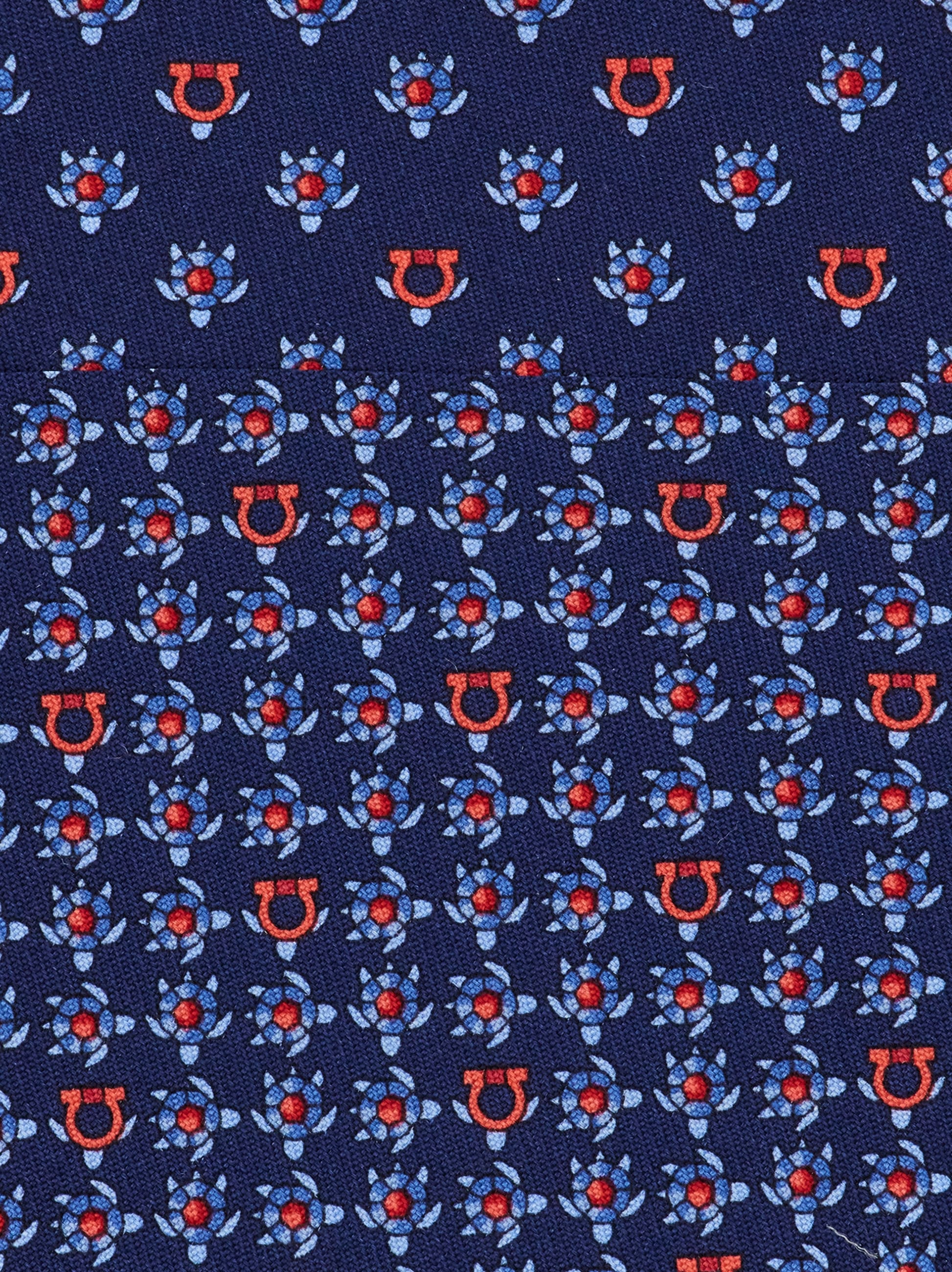 Turtles print silk tie - Men | Ferragamo