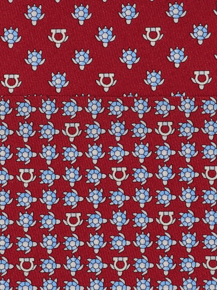Corbata de seda estampado Tortuga Gallery image 2