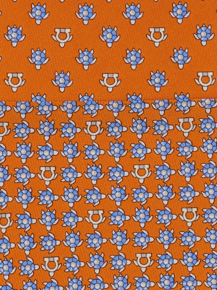 Cravatta in seta stampa Tartaruga Gallery image 2
