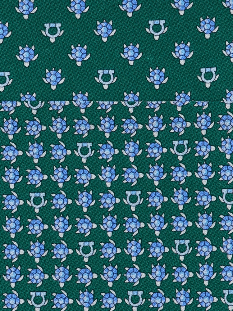 Turtles print silk tie Gallery image 2
