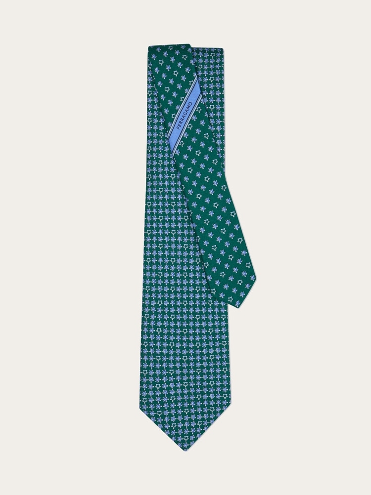 Turtles print silk tie Gallery image 3
