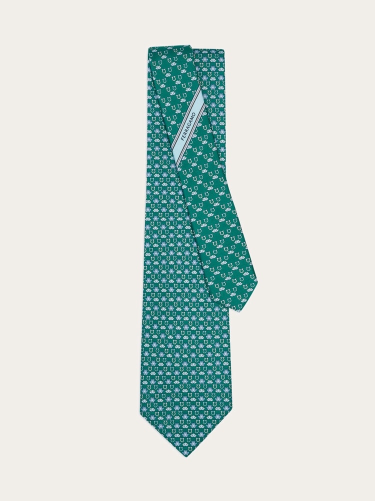 Frog print silk tie Gallery image 3
