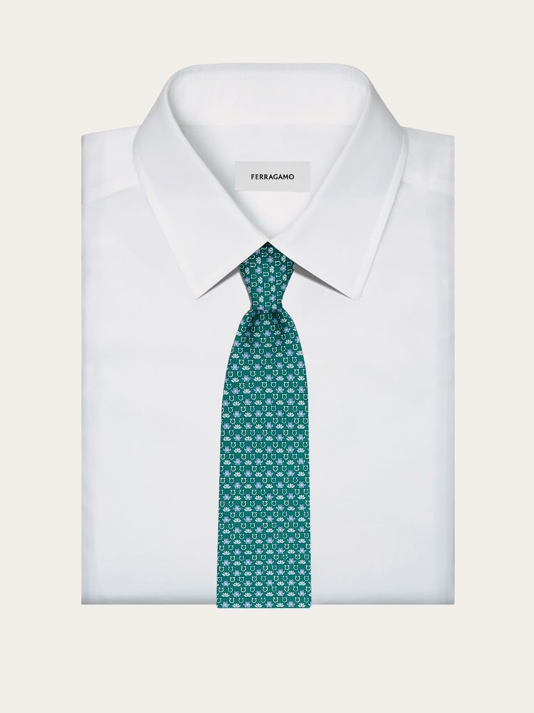 Frog print silk tie Gallery image 4