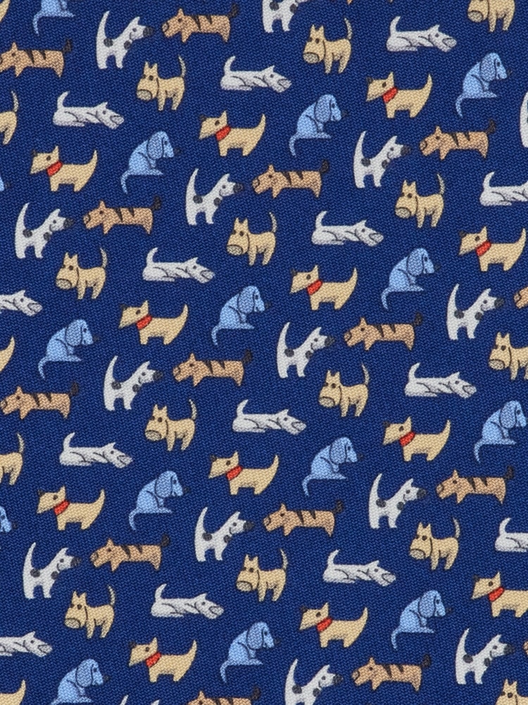 Dogs print silk tie Gallery image 2