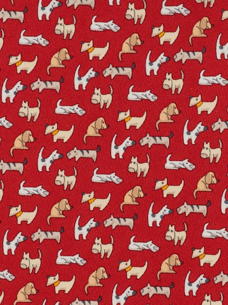Dogs print silk tie Gallery image 2