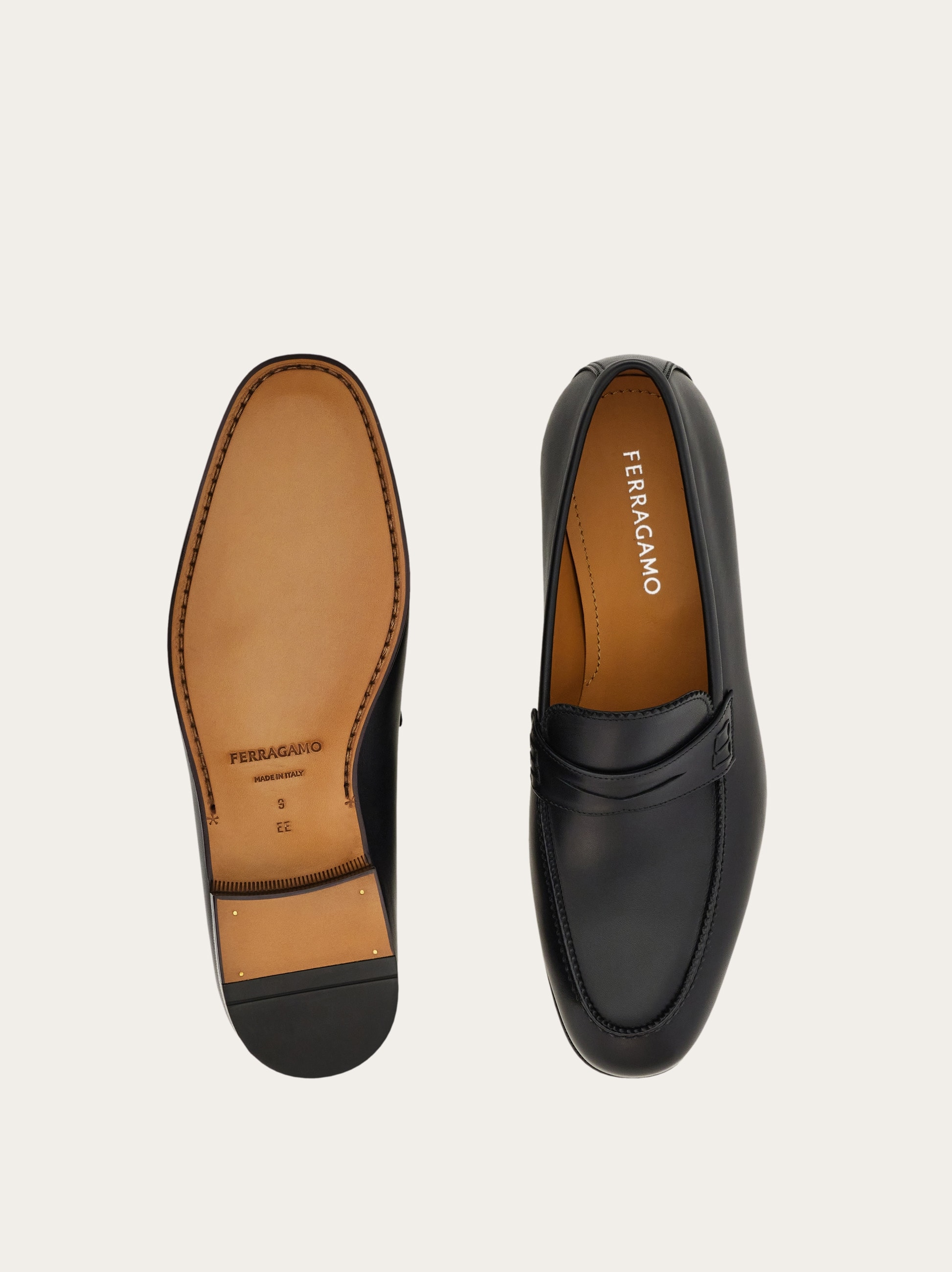 【未使用】フェラガモ ペニーローファー レザー ブラウン 8 メンズ ペニーローファー - メンズ | Ferragamo