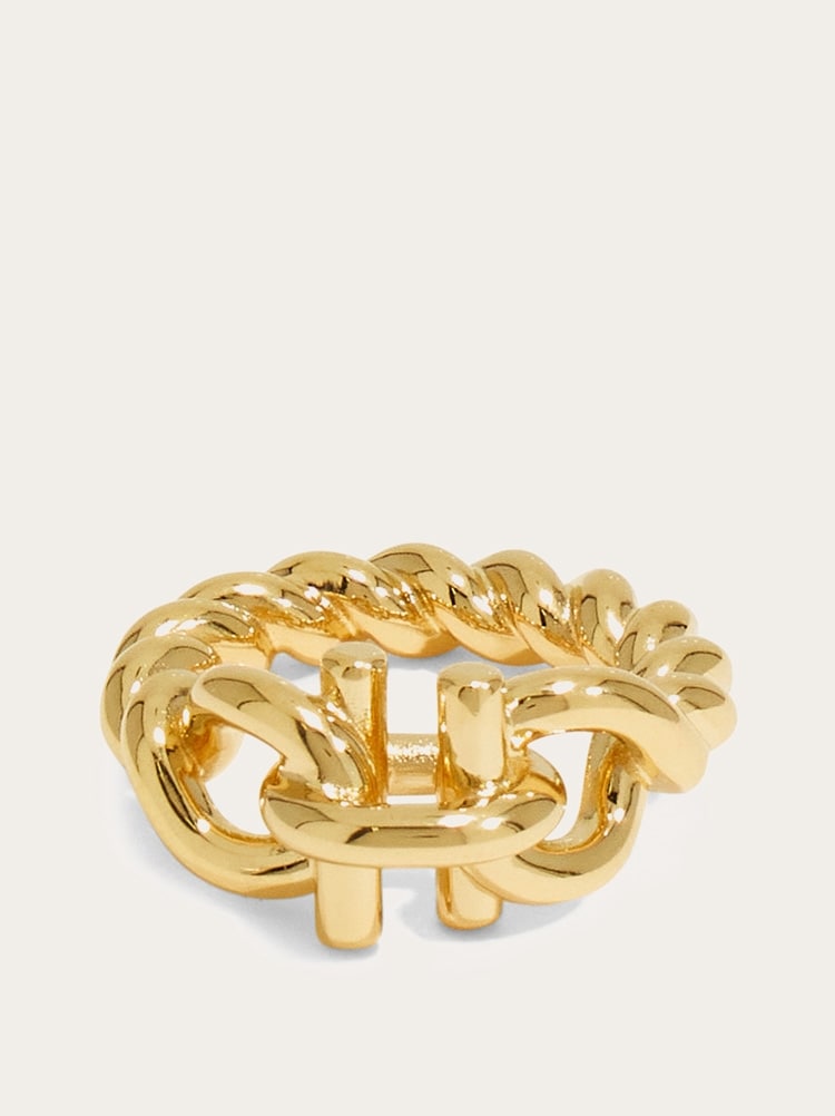 Bague de foulard Gancini torsade Gallery image 1