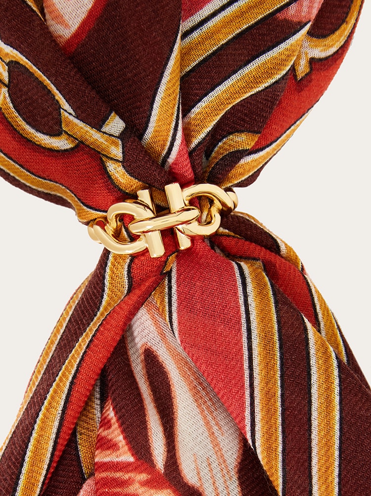 Bague de foulard Gancini torsade Gallery image 2