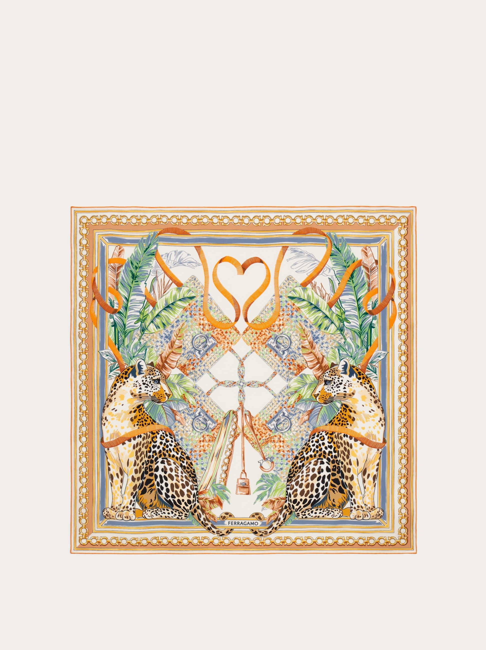 Poised leopards print silk scarf - Women | Ferragamo