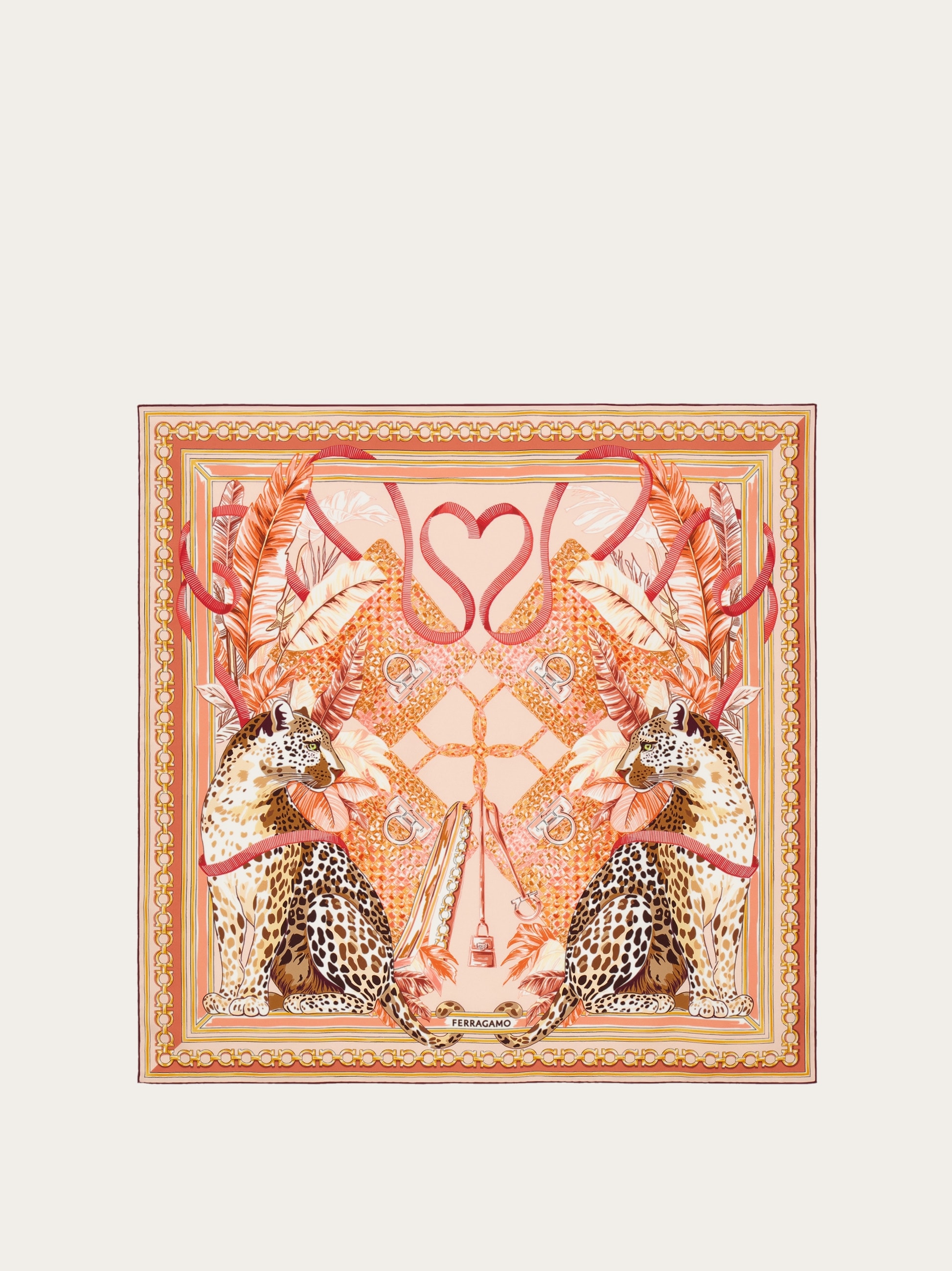 Poised leopards print silk scarf - Women | Ferragamo