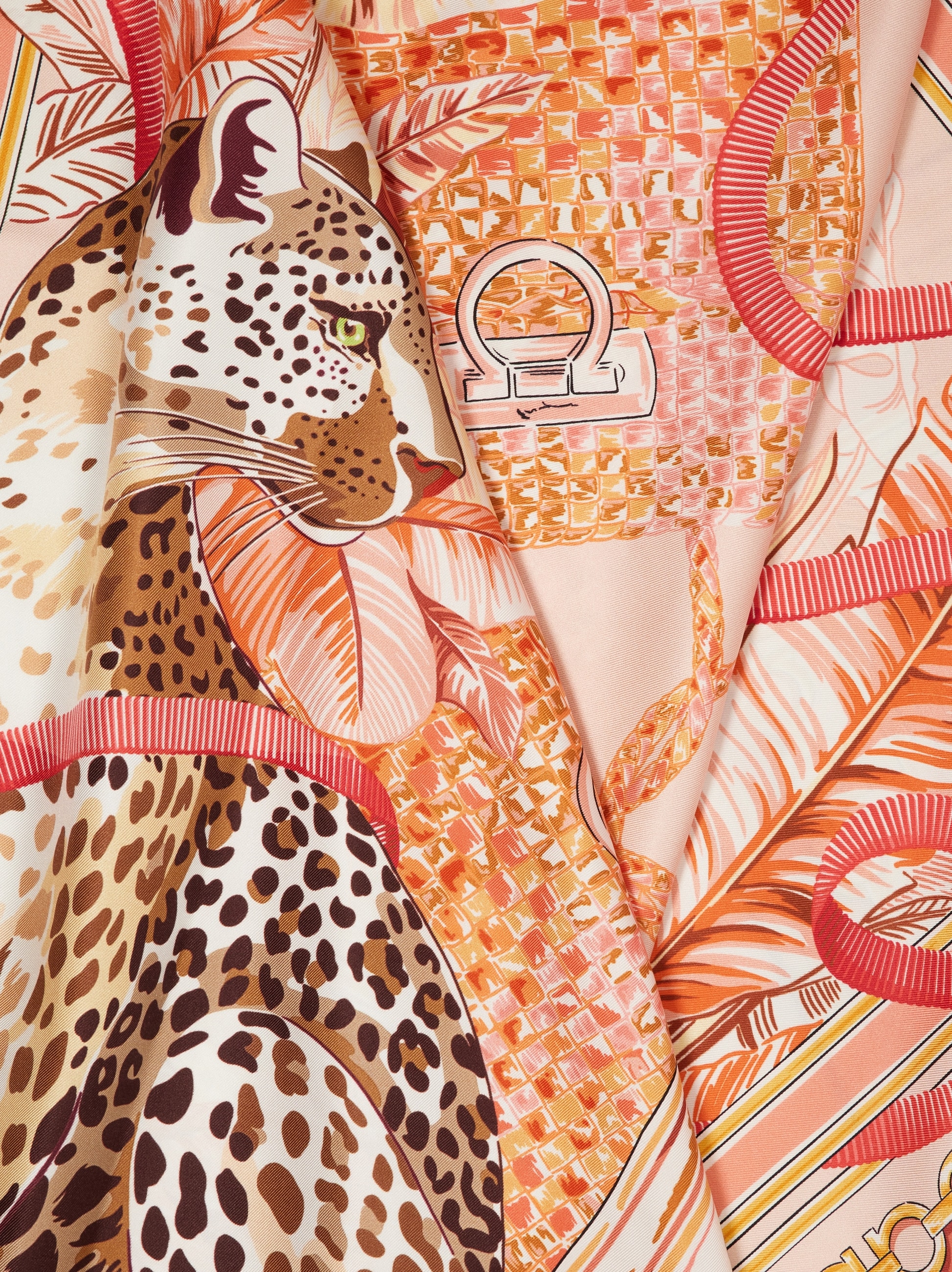 Poised leopards print silk scarf - Women | Ferragamo