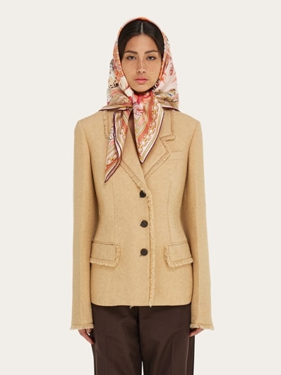 Poised leopards print silk scarf - Women | Ferragamo