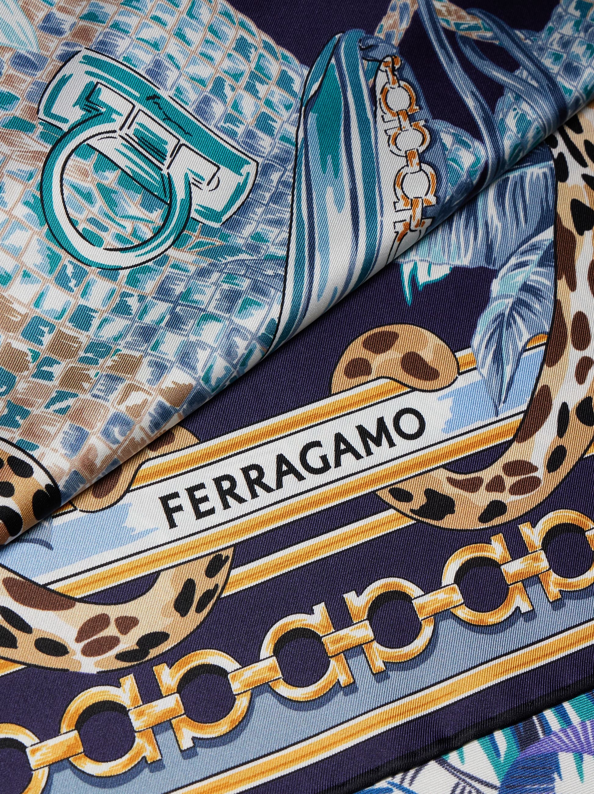 Poised leopards print silk scarf - Women | Ferragamo