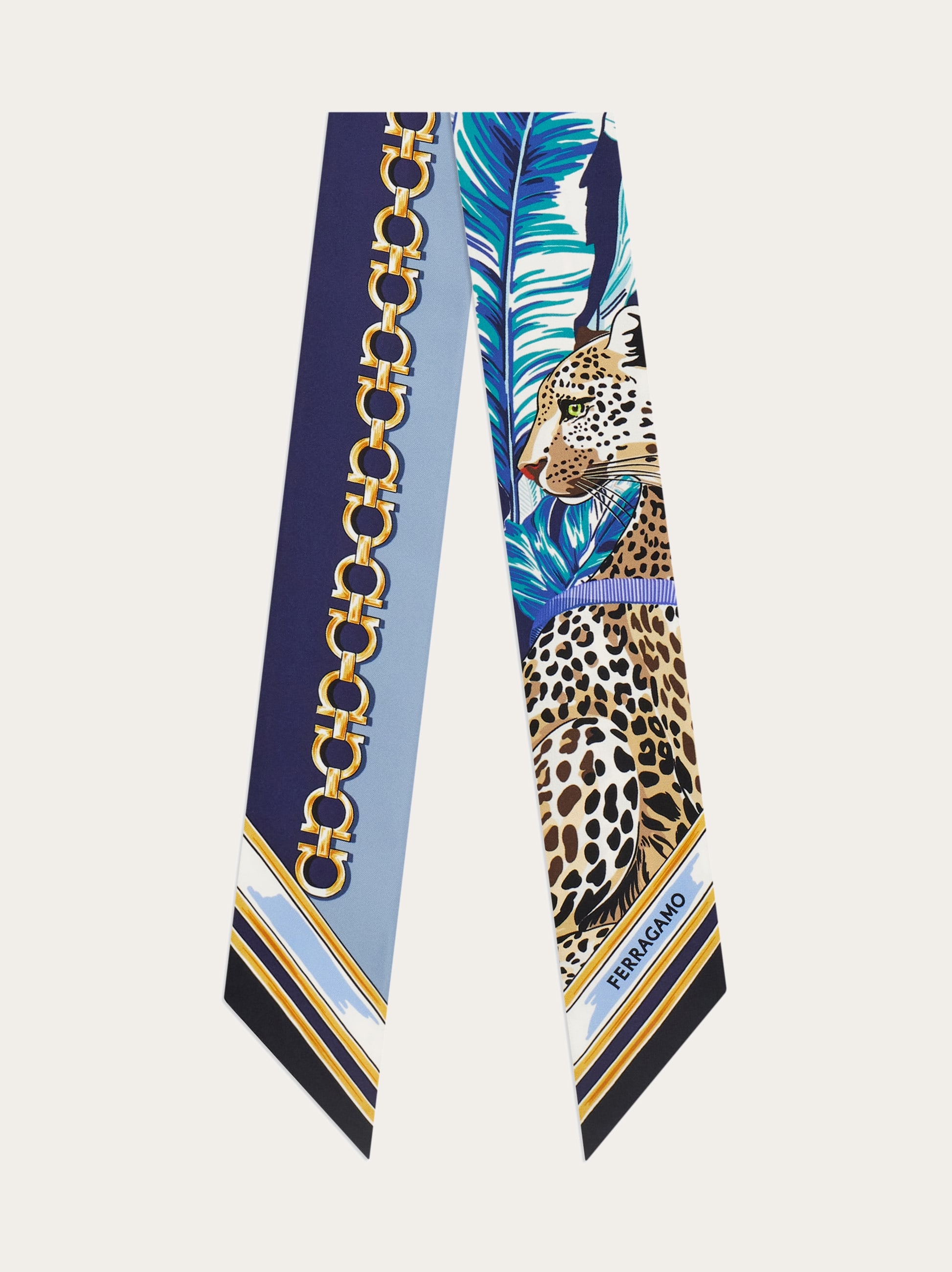 Felini print silk mini bandeau - Women | Ferragamo
