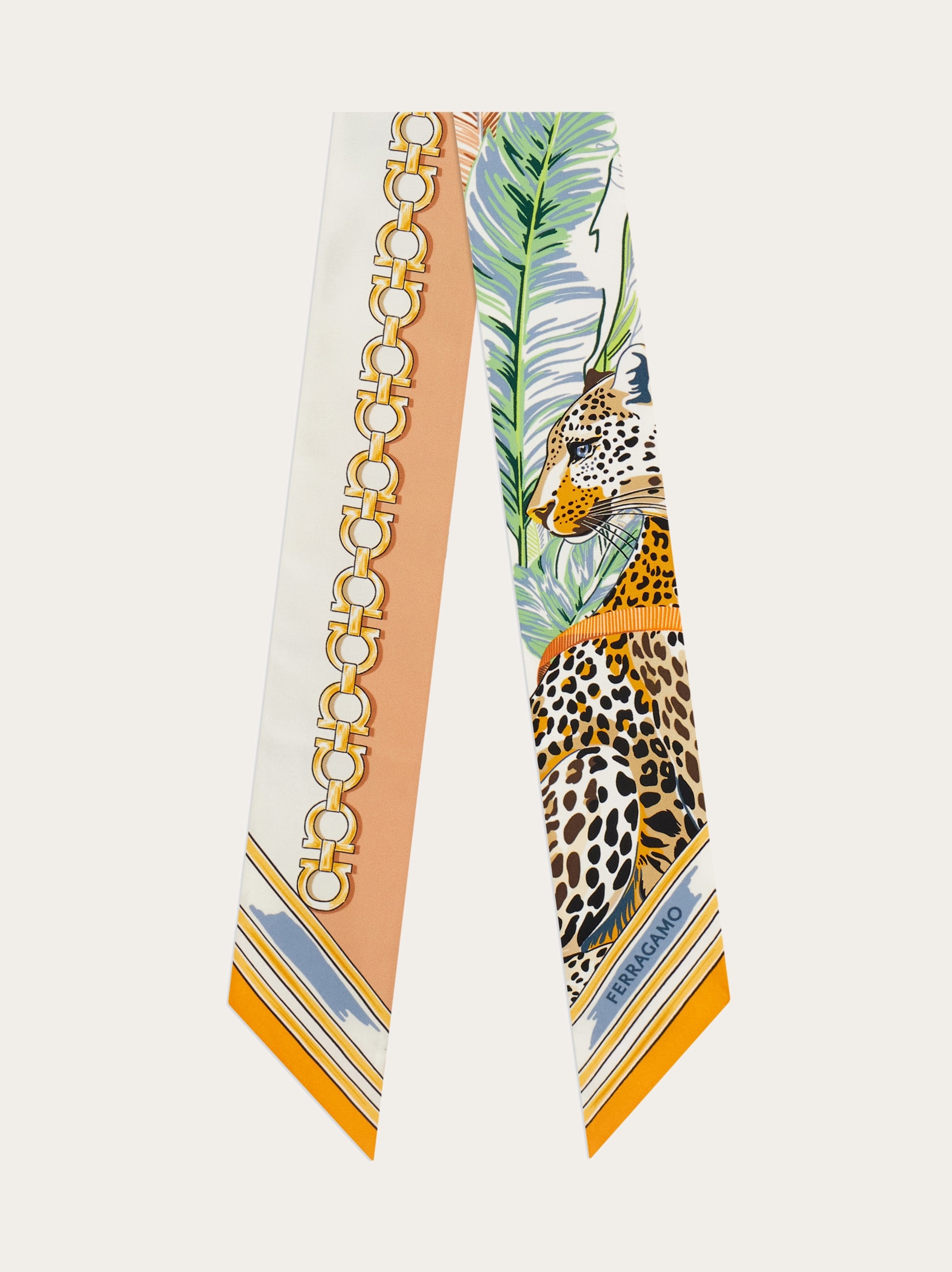Felini print silk mini bandeau - Women | Ferragamo