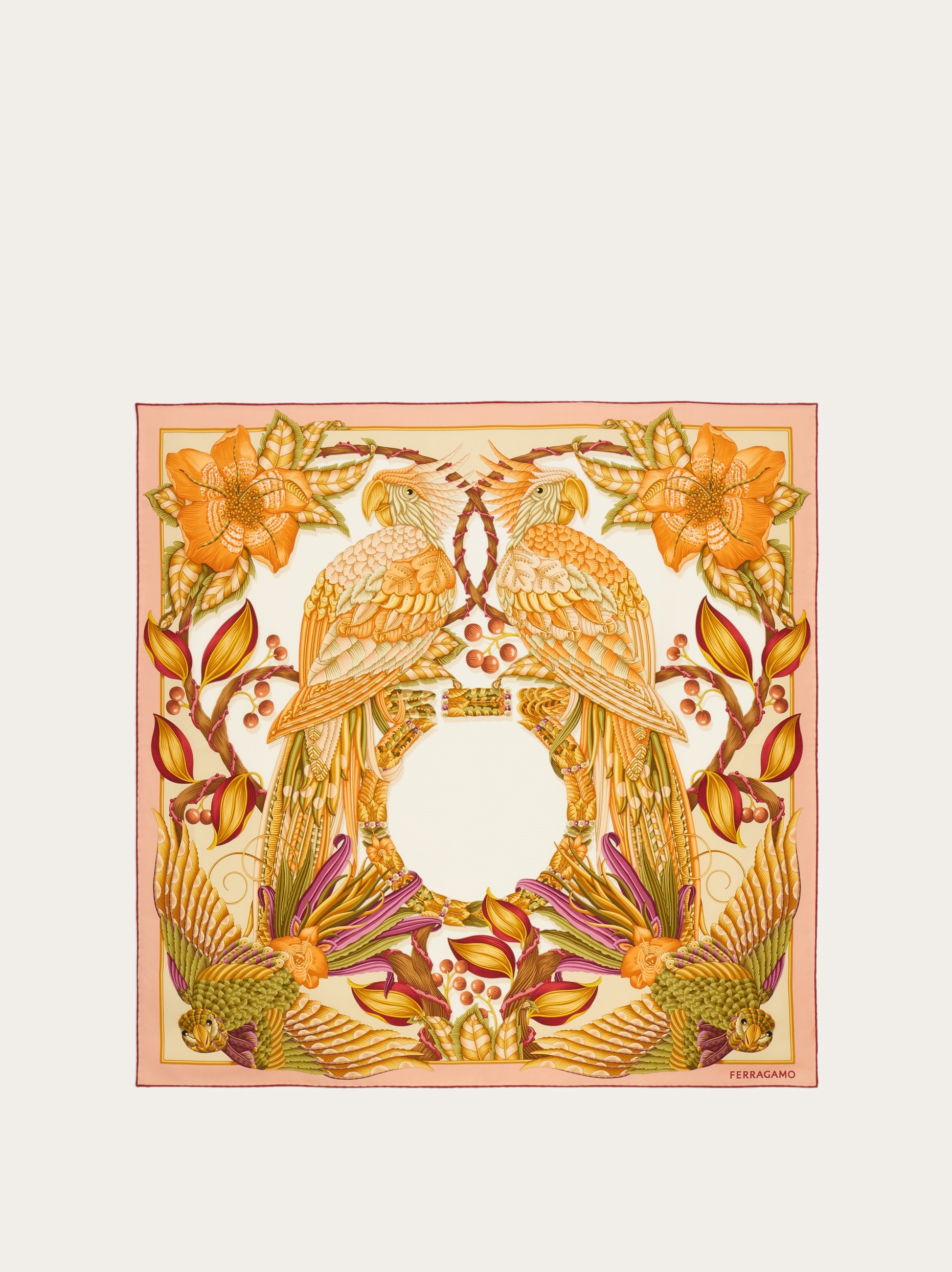 Parrots print silk scarf - Women | Ferragamo