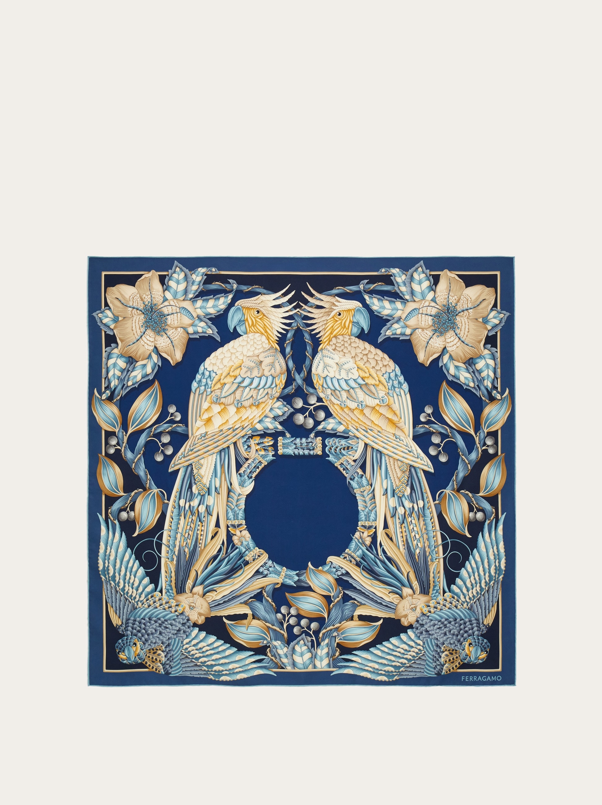 Parrots print silk foulard - Women | Ferragamo