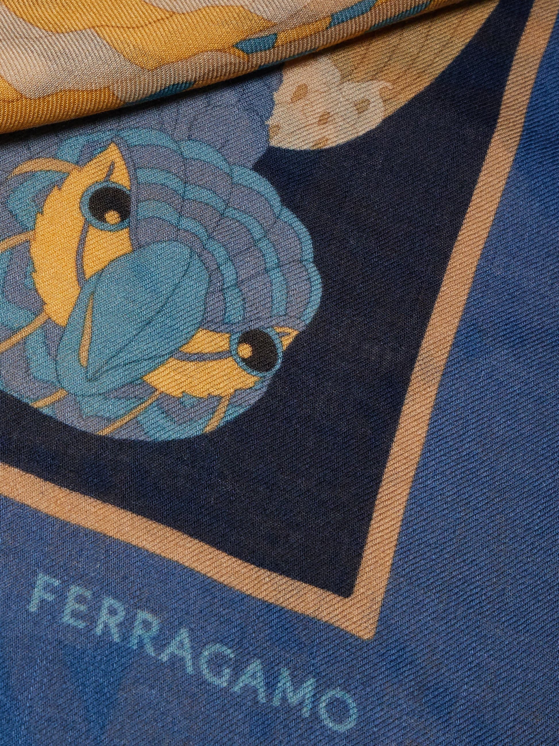 Parrots print cashmere shawl - Women | Ferragamo