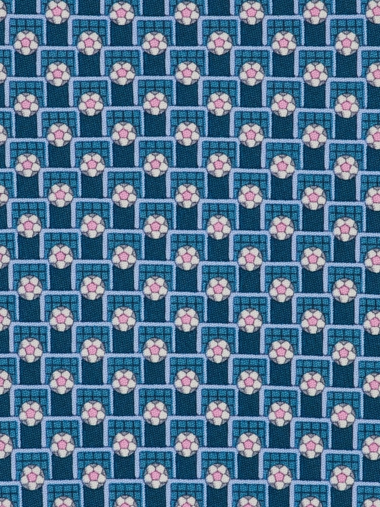 Tournament print silk tie Gallery image 2