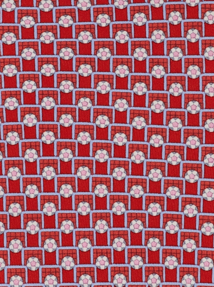 Tournament print silk tie Gallery image 2