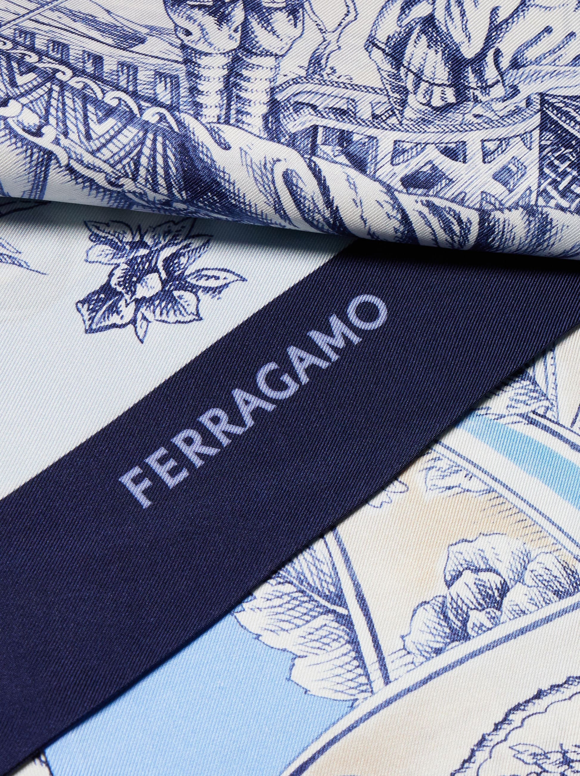 Voyage print silk bandeau - Women | Ferragamo