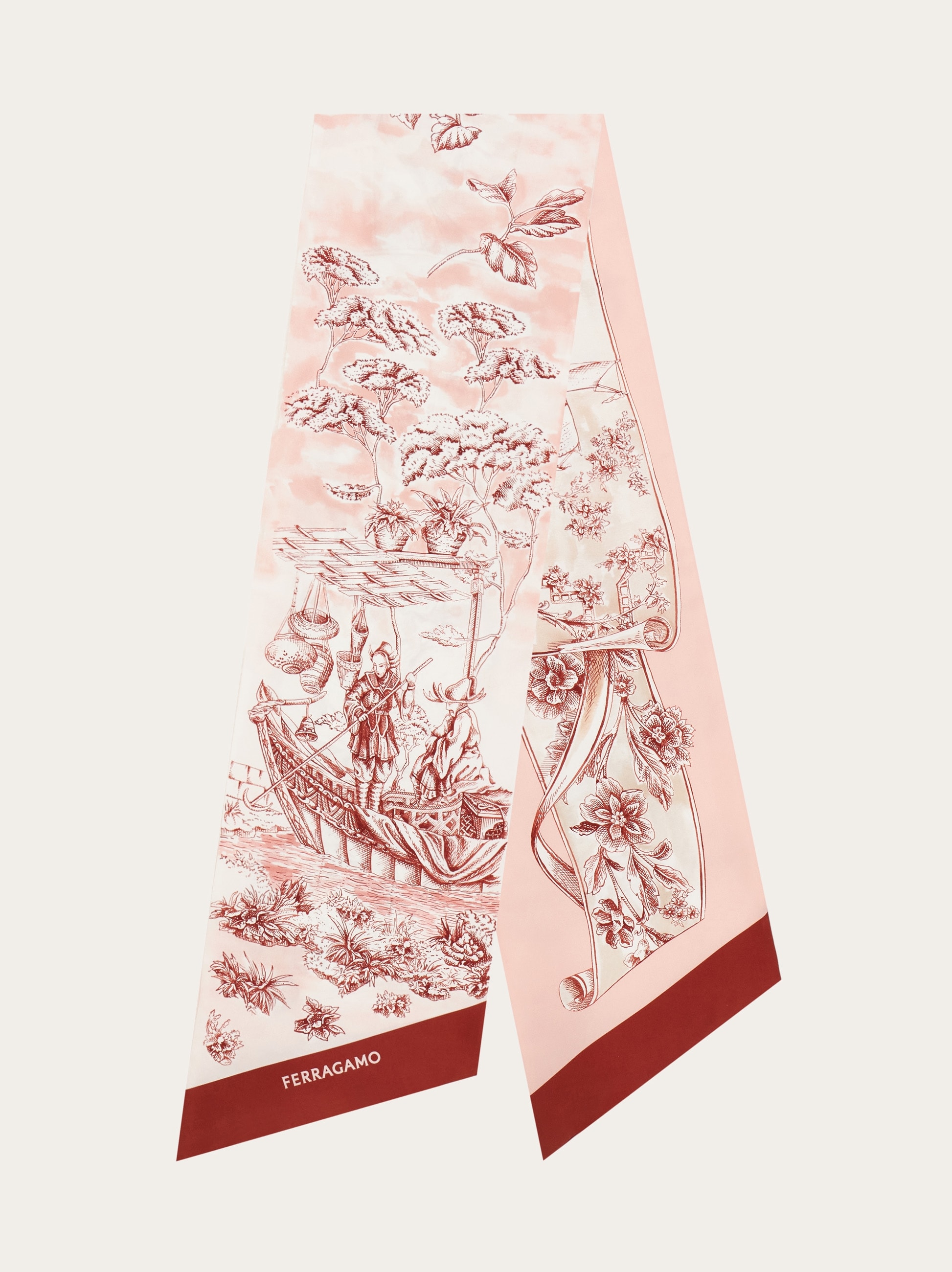 Voyage print silk bandeau - Women | Ferragamo