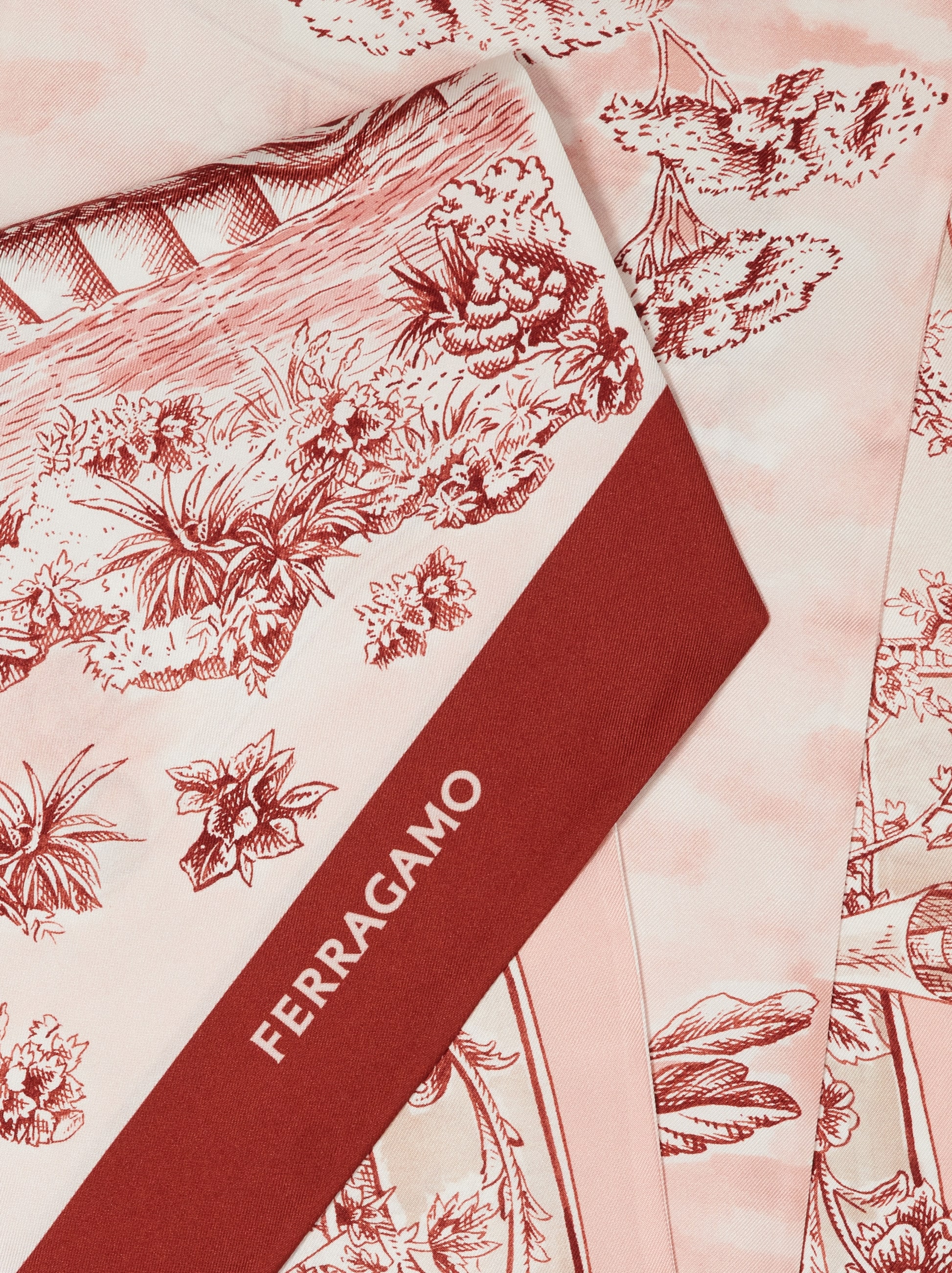 Voyage print silk bandeau - Women | Ferragamo