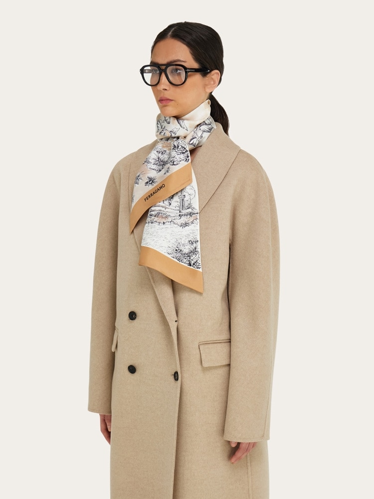 에스닉 프린트 실크 방도 Gallery image 3