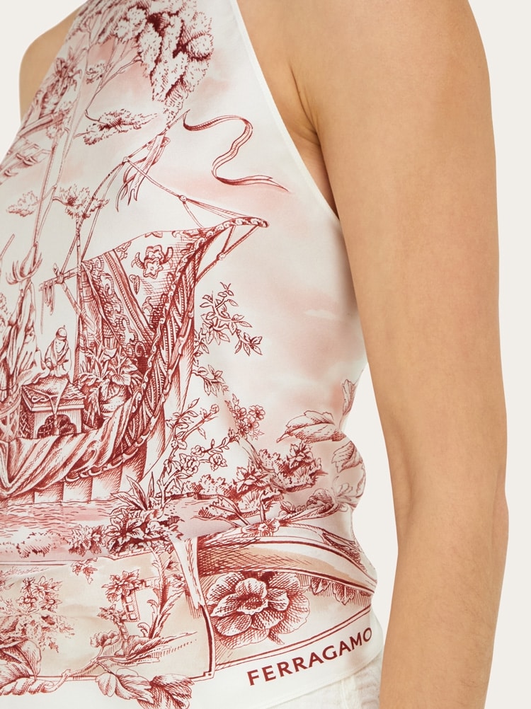 Top en foulard imprimé Ethnique Gallery image 5