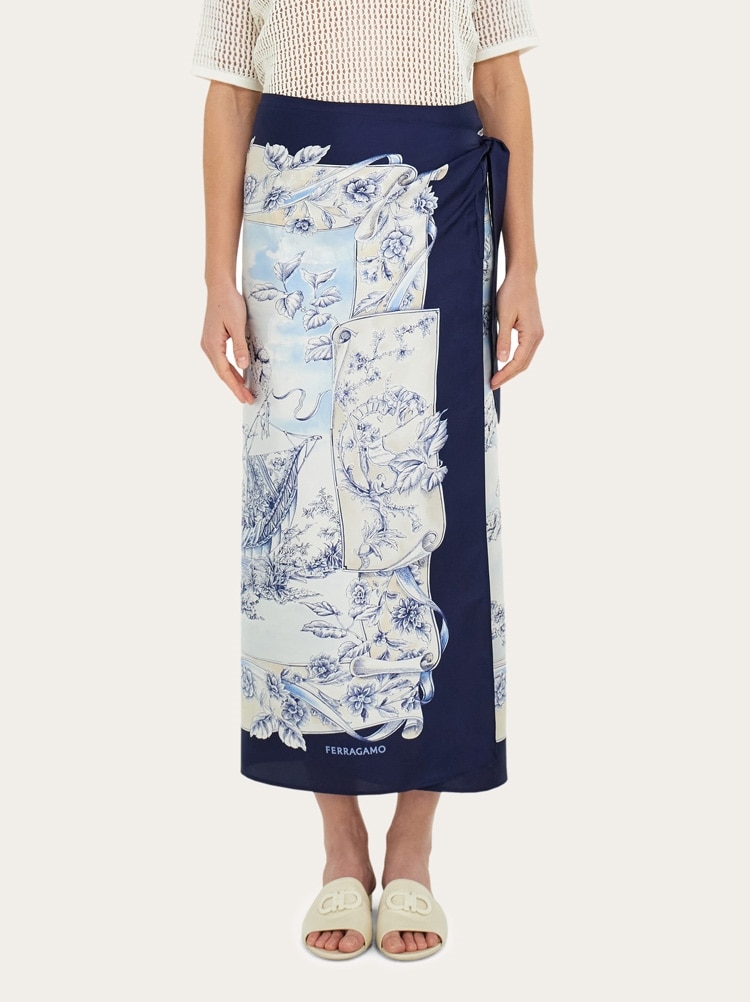 Sarong en soie imprimé Ethnique Gallery image 3