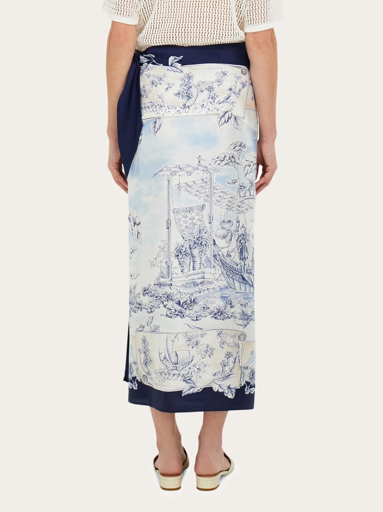 Sarong en soie imprimé Ethnique Gallery image 6