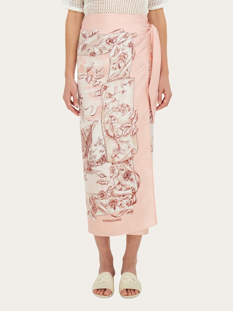 Sarong en soie imprimé Ethnique Gallery image 3