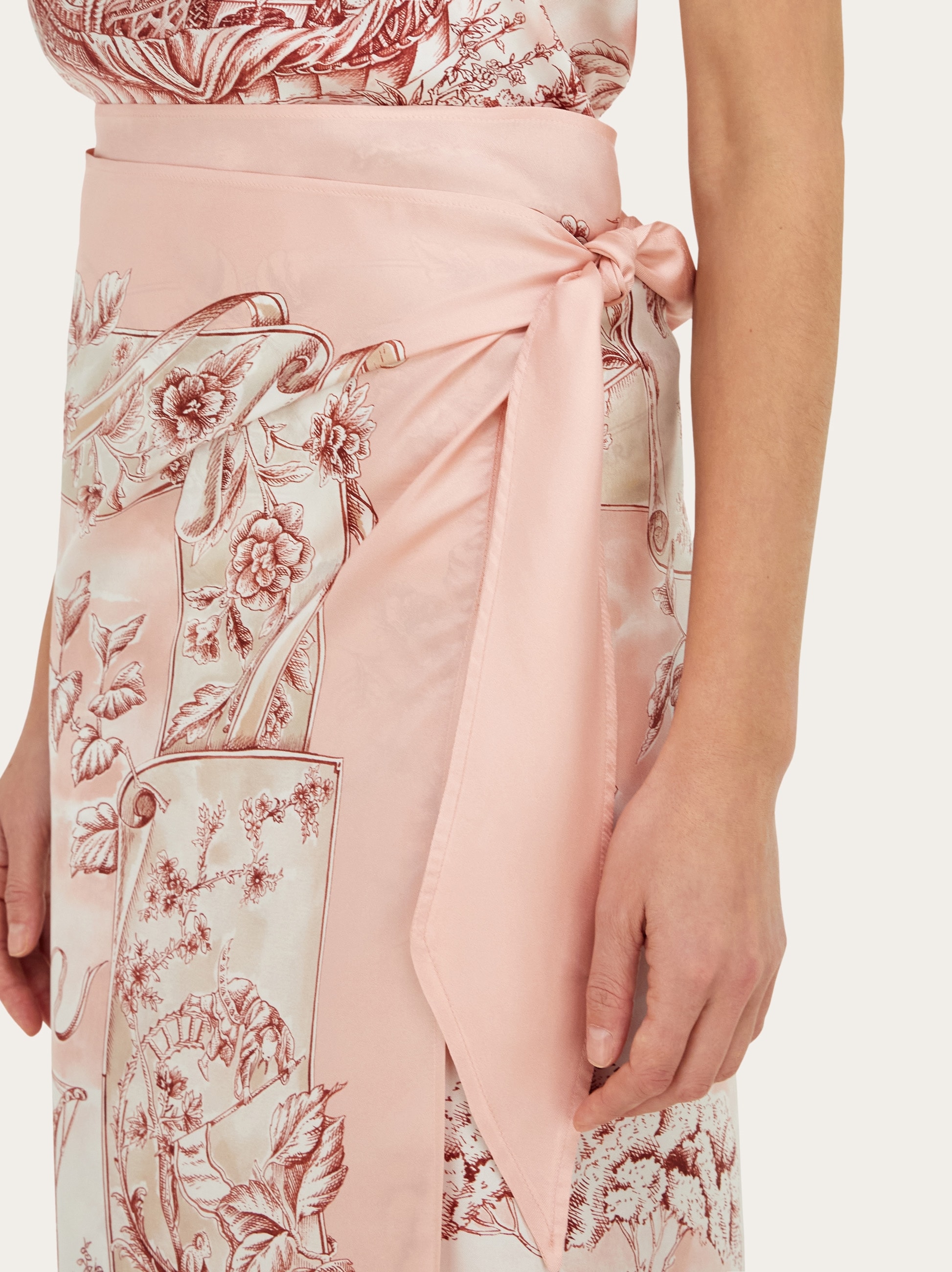 Voyage print silk sarong - Women | Ferragamo