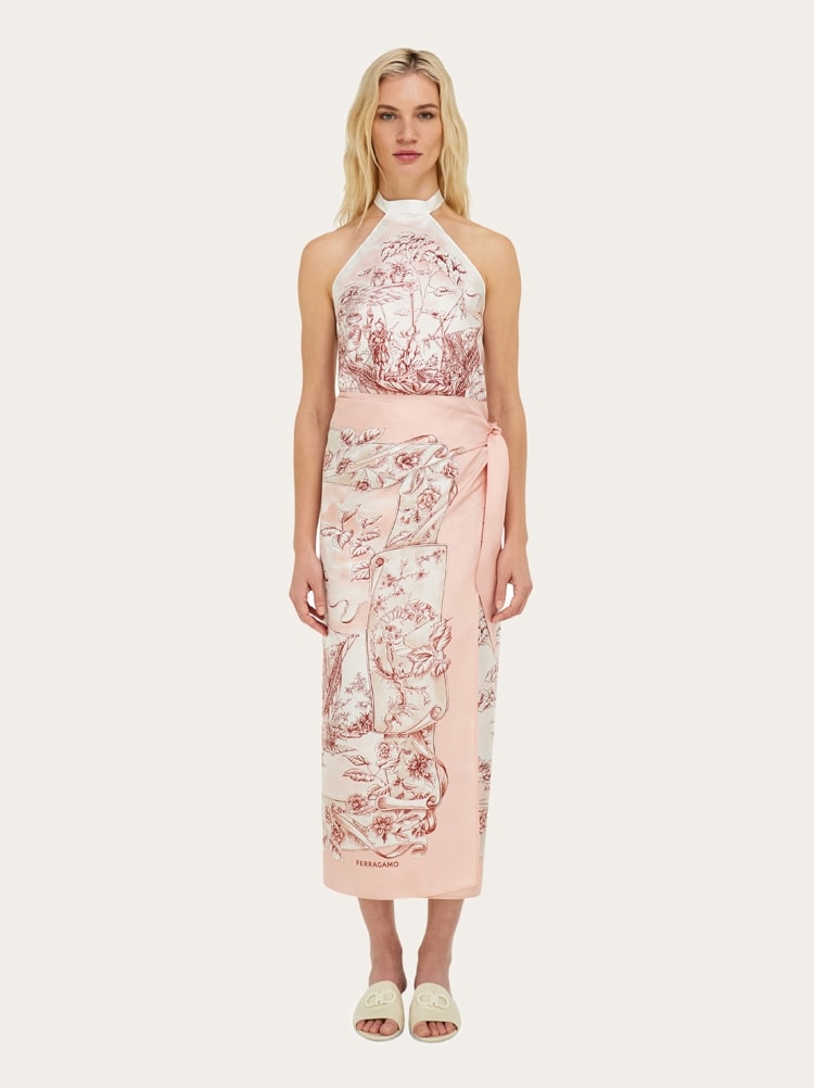 Sarong en soie imprimé Ethnique Gallery image 5