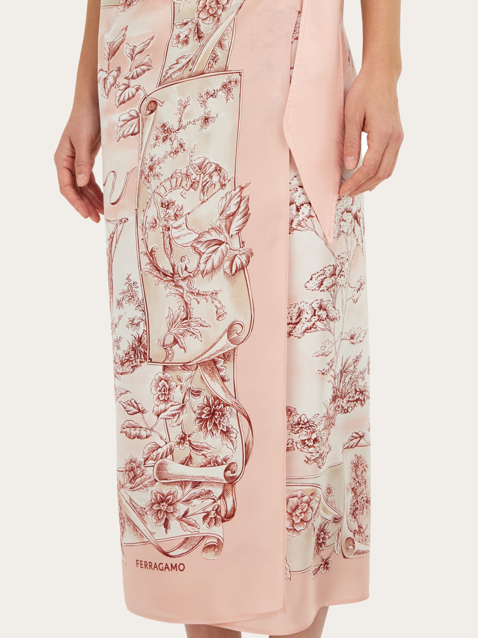 Voyage print silk sarong - Women | Ferragamo