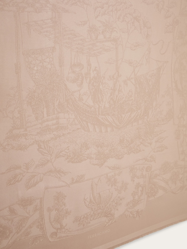 Silk jacquard shawl Gallery image 2