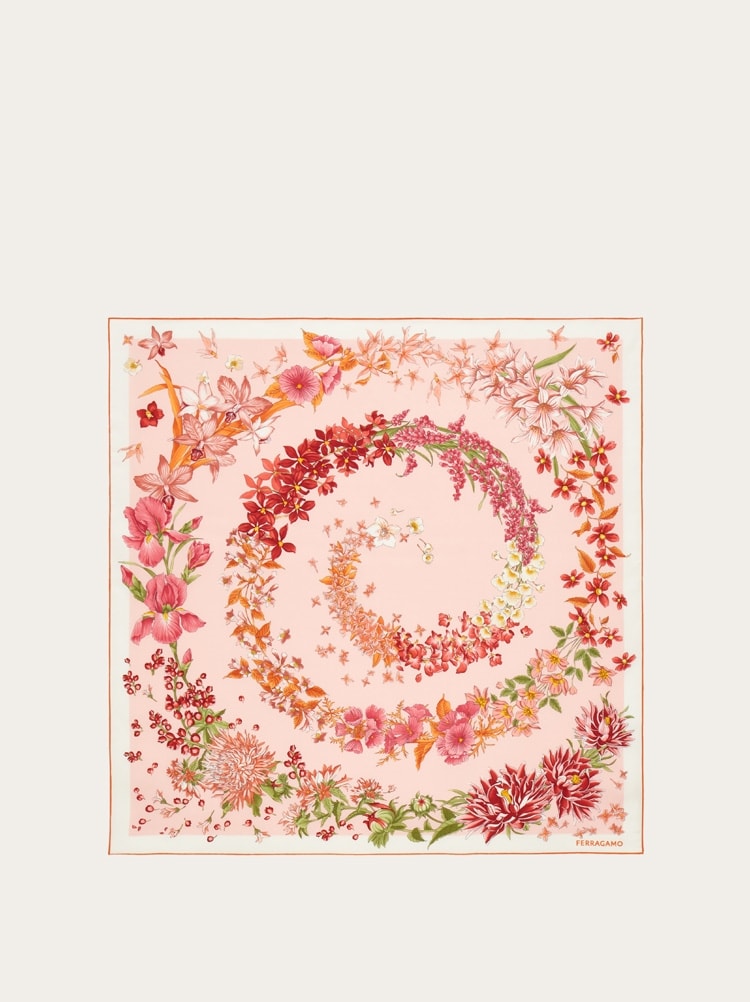 Spring print silk foulard Gallery image 1