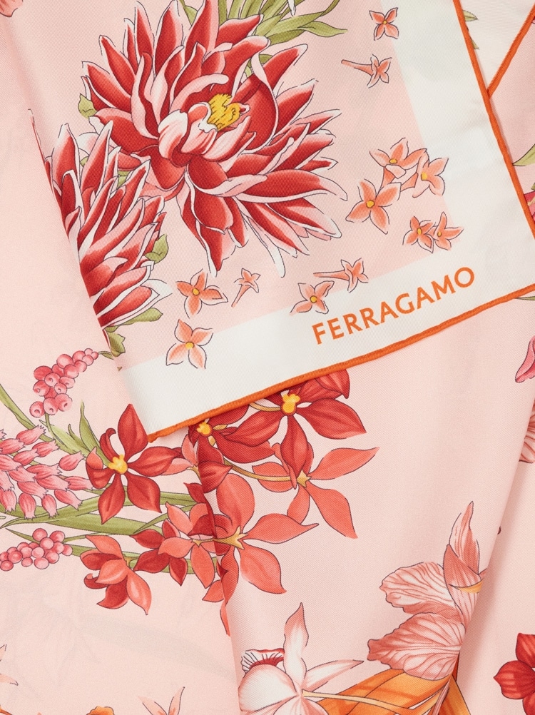 Spring print silk foulard Gallery image 2