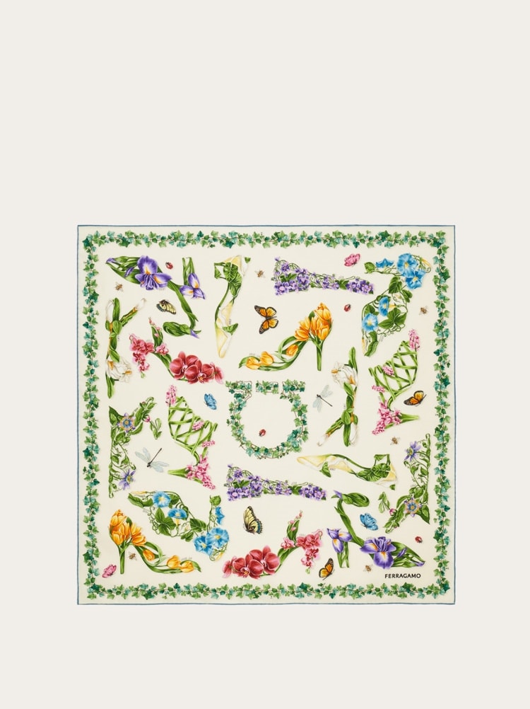 Eden shoes print silk foulard Gallery image 1