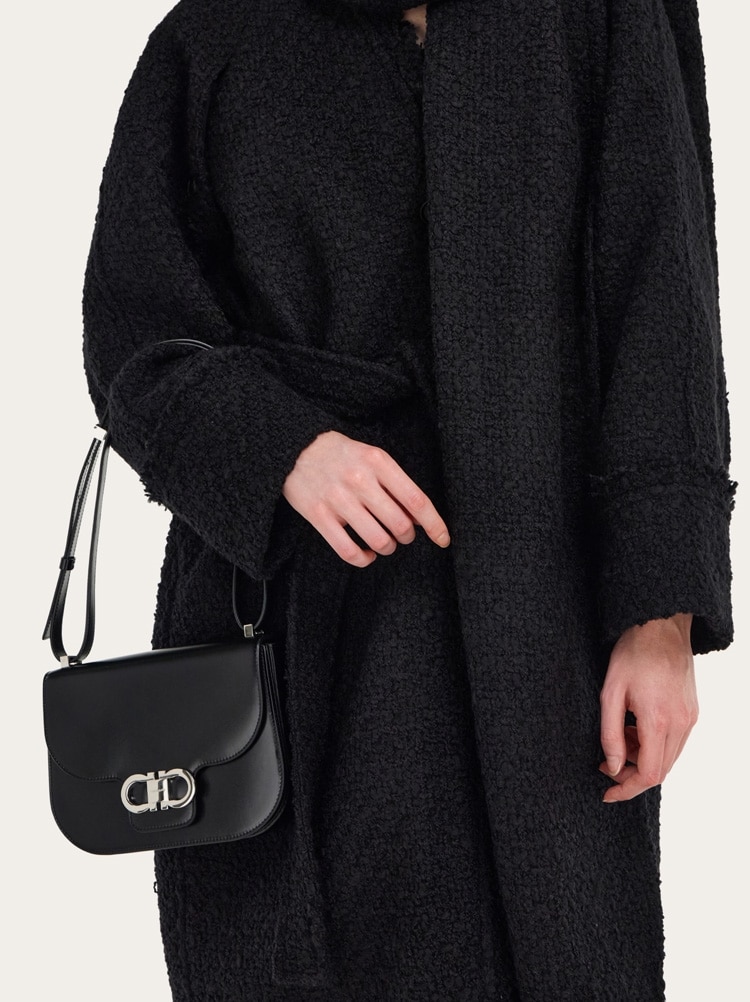 Double Gancini North-South crossbody bag (XS) Gallery image 2