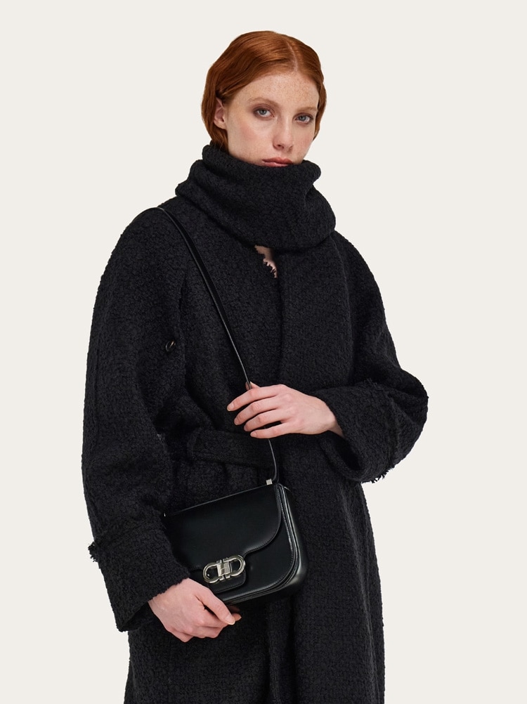 Double Gancini North-South crossbody bag (XS) Gallery image 3