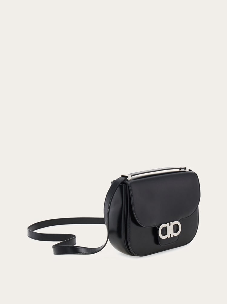 Double Gancini North-South crossbody bag (XS) Gallery image 6
