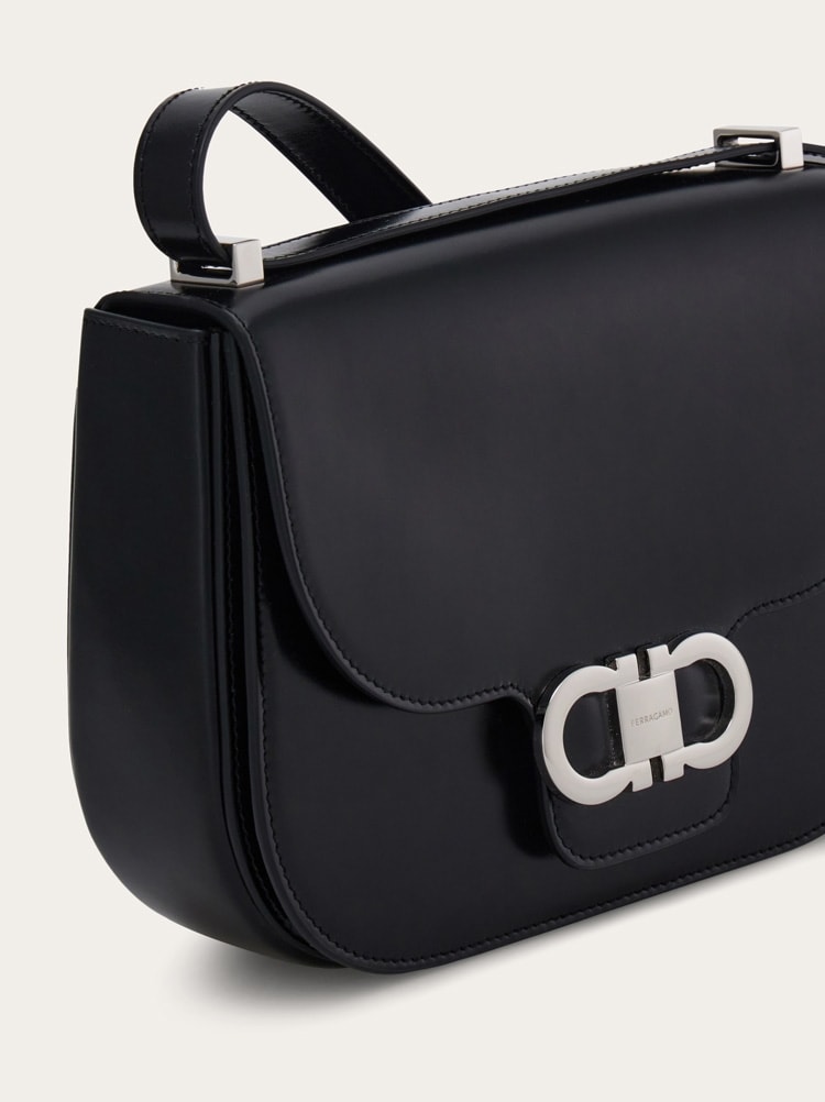 Double Gancini North-South crossbody bag (XS) Gallery image 7