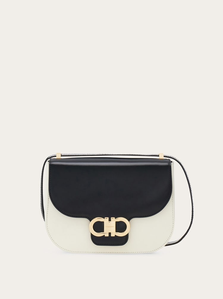 Double Gancini North-South crossbody bag (XS) Gallery image 1