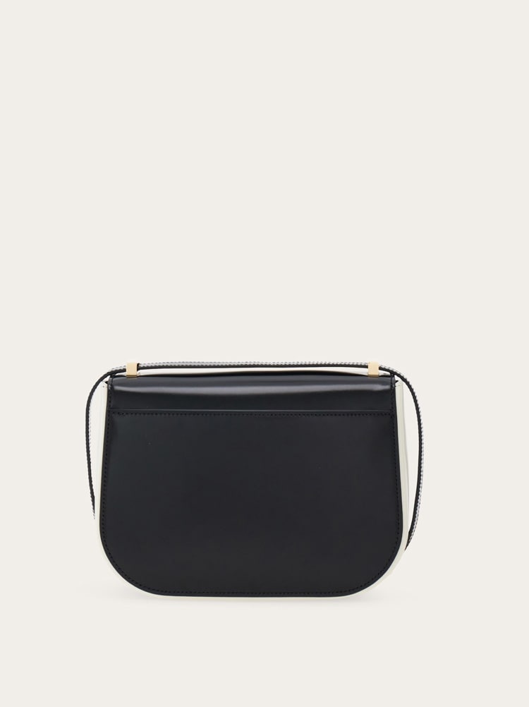 Double Gancini North-South crossbody bag (XS) Gallery image 5