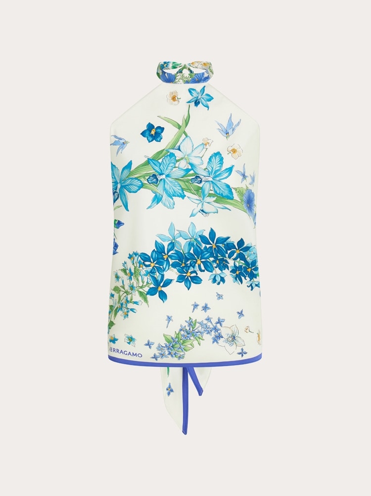 Top en foulard imprimé Printemps Gallery image 1