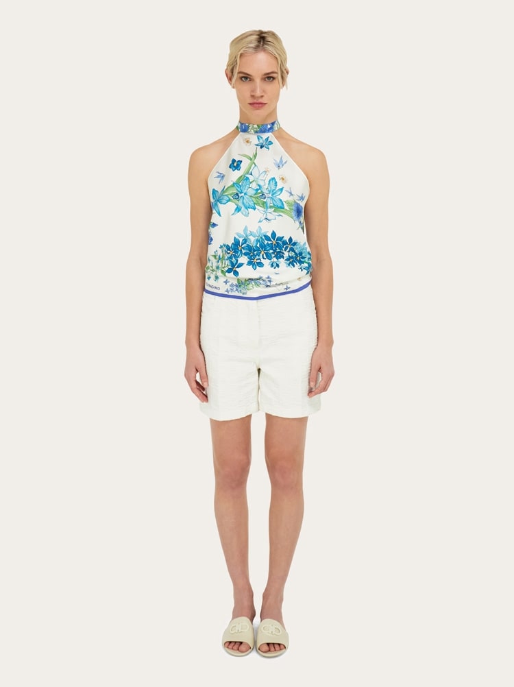 Top en foulard imprimé Printemps Gallery image 4