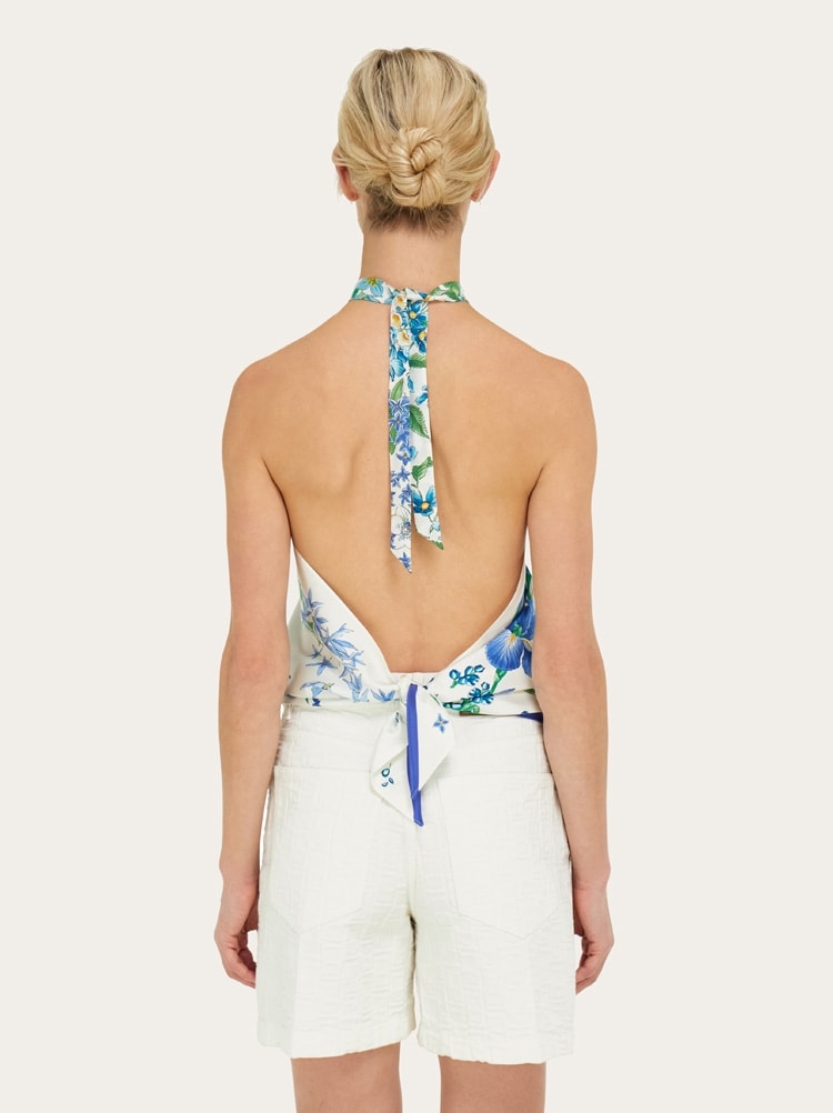 Top en foulard imprimé Printemps Gallery image 5